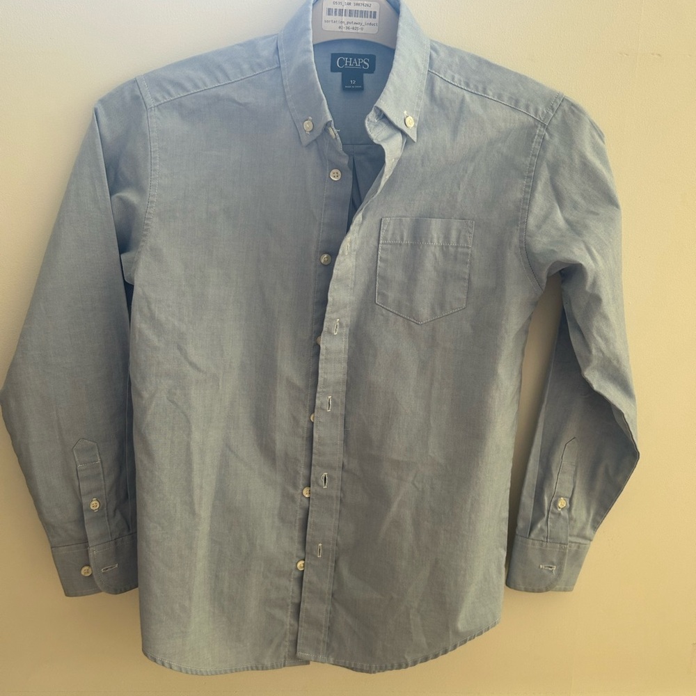 Chaps Boys Blue Button-Down Shirt